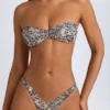 Rio bandeau-bikinitopp i leopardmønster