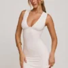 Rio Ruched Bust A-Line minikjole i hvitt