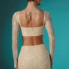 Romy pyntet bodycon-miniskjørt i blonder i elfenben