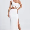 Rosalia Hardware Detail One-Shoulder Maxikjole i hvitt