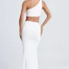Rosalia Hardware Detail One-Shoulder Maxikjole i hvitt