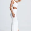 Rosalia Hardware Detail One-Shoulder Maxikjole i hvitt
