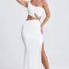 Rosalia Hardware Detail One-Shoulder Maxikjole i hvitt