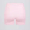 Rynkede minishorts i blekrosa melert