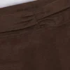 Rynkede minishorts i pekannøttmarmor