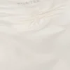 Rynket minishorts i elfenben melert
