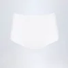 Sabrine Slinky Jersey Hotpants med lav midje i hvitt