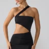 Shyla Slinky Jersey Ruched Cut Out minikjole i svart