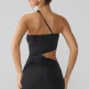 Shyla Slinky Jersey Ruched Cut Out minikjole i svart