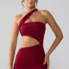 Shyla Slinky Jersey Ruched Cut Out Minikjoler i Ruby
