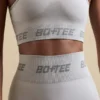 Sømløs crop-top med racerrygg i sølv