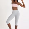 Soft Active Capri-leggings i grå melert