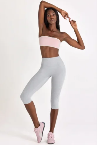 Soft Active Capri-leggings i grå melert