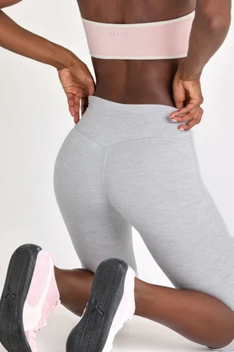 Soft Active Capri-leggings i grå melert