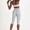 Soft Active Capri-leggings i grå melert