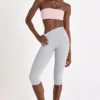 Soft Active Capri-leggings i grå melert