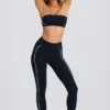 Soft Active Contrast-leggings i svart