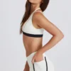 Soft Active Contrast Mini Shorts i elfenben
