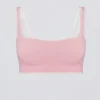 Soft Active Contrast Sports Bra i pudderrosa