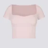 Soft Active crop-top med hjertehals i ballettrosa