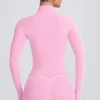 Soft Active-jakke med glidelås i babyrosa