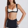 Soft Active kontrast-minishorts i svart