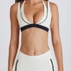 Soft Active lagdelt sports-BH i elfenben