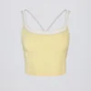 Soft Active lagdelt tank-top i myk gul