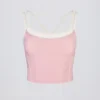 Soft Active lagdelt tank-top i pudderrosa