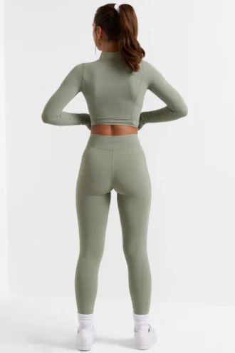 Soft Active leggings i full lengde i bambusgrønn