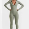 Soft Active leggings i full lengde i bambusgrønn