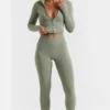 Soft Active leggings i full lengde i bambusgrønn