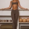 Soft Active leggings i full lengde i fargen Cocoa