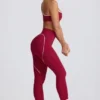 Soft Active leggings med middels høy midje i burgunder