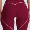 Soft Active leggings med middels høy midje i burgunder