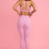 Soft Active leggings med middels høy midje i støvet rosa