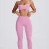Soft Active leggings med middels høy midje i støvet rosa