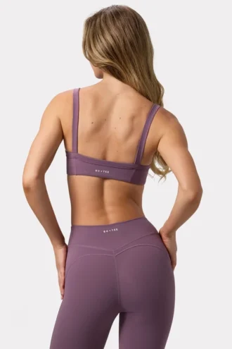 Soft Active sports-BH med sømdetaljer i Dusk