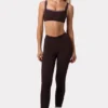Soft Active-leggings med rynker i fargen Espresso