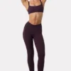 Soft Active-leggings med rynker i fargen Plum
