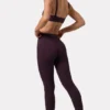 Soft Active-leggings med rynker i fargen Plum