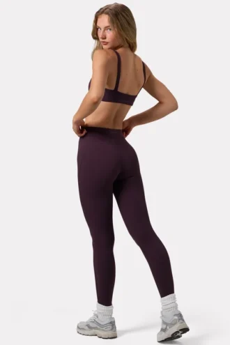 Soft Active-leggings med rynker i fargen Plum