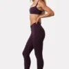Soft Active-leggings med rynker i fargen Plum