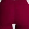 Soft Active leggings med V-formet linning, lommer og utvidet ben i burgunder