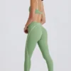 Soft Active leggings med vridd front i grønn