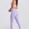 Soft Active-leggings med vridd front i lilla