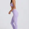 Soft Active-leggings med vridd front i lilla
