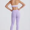 Soft Active-leggings med vridd front i lilla