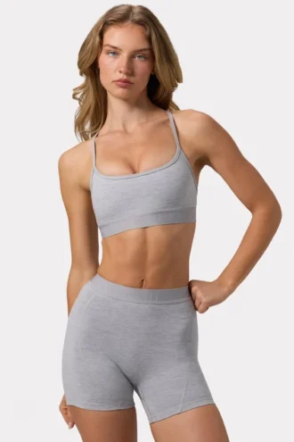 Soft Active minishorts i grå melert
