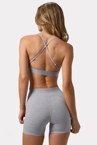 Soft Active minishorts i grå melert